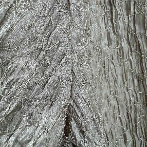 Chico’s Textured Gold-Tone Button Front Unlined Tunic Top Women's Size Medium - Picture 12 of 16